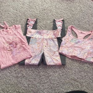 Justice for Girls legging active outfit Sz 12